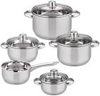 Elo Topf-Set GALACTICA, 5-teilig, mit Glasdeckel, poliert, Edelstahl,