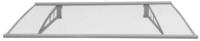 TRUTZHOLM Vordach 115 x 80 cm Aluminium T&uuml;rdach T&uuml;rvordach Haust&uuml;rvordach