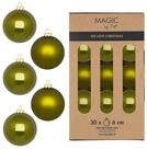 MAGIC by Inge Weihnachtsbaumkugel, Weihnachtskugeln Glas 6cm 30 St&uuml;ck - Green...