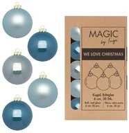 MAGIC by Inge Weihnachtsbaumkugel, Weihnachtskugeln Glas 6cm 30 St&uuml;ck - Elysian Blue