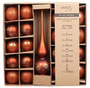 MAGIC by Inge Weihnachtsbaumkugel, Weihnachtskugeln Glas 5-6cm mit Spitze 19er Set -