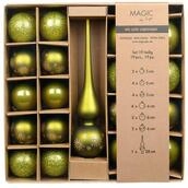 Holly & Jolly Weihnachtsbaumkugel, Weihnachtskugeln Glas 5-6cm mit Spitze 19er...
