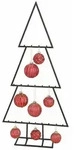 Spetebo Weihnachtskugelst&auml;nder Metall Tannenbaum - 117 cm, 20 Zierschmuck Haken auf