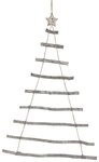 Spetebo Wanddekoobjekt Holz Weihnachtsbaum aus 9 &Auml;sten - 90 cm