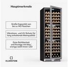 Klarstein Weink&uuml;hlschrank Vinovilla Trio 143, f&uuml;r 143 Standardflaschen &aacute;