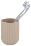 WENKO Zahnputzbecher WENKO Zahnputzbecher AGROPOLI BHT 7.50x10x7.50 cm beige