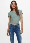 ONLY Rundhalsshirt ONLEMMA S/S SHORT TOP NOOS JRS Rundhals, modisch, regular fit,