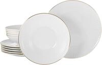 CreaTable Tafelservice Valencia Gold, Tafel-Service 12-tlg (12-tlg), 6 Personen,