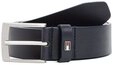 Tommy Hilfiger Lederg&uuml;rtel ADAN 3.5 cm breit EXT Metalllogopatch,