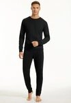 uncover by SCHIESSER Schlafanzug Uncover Nightwear (2 tlg) Langarm,