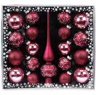 MAGIC by Inge Weihnachtsbaumkugel Kugelsortiment mit Spitze 19 Stk Berry Kiss