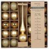 MAGIC by Inge Weihnachtsbaumkugel, Weihnachtskugeln Glas 5-6cm mit Spitze 19er Set -