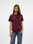Kurzarmshirt VERO MODA "VMPAULINA SS T-SHIRT GA JRS NOOS", Damen, Gr. XS, rot