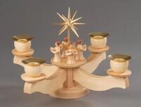 Albin Preissler Adventsleuchter mit Engelsfiguren, Handwerkskunst aus dem...