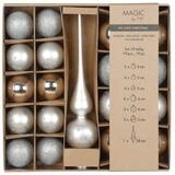 MAGIC by Inge Weihnachtsbaumkugel, Weihnachtskugeln Glas 5-6cm mit Spitze 19er Set -
