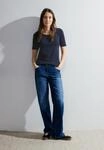 T-Shirt CECIL "Style Lena", Damen, Gr. L (42), blau (universal blau), Jersey,