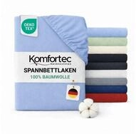 Komfortec Spannbettlaken Jersey Spannbettuch, 90x200, 140x200, 160x200, 180x200 oder