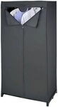 WENKO Stoffschrank Modell Deep Black mit Kleiderstange & Rei&szlig;verschluss, stabiles