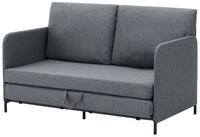 en.casa Schlafsofa, &raquo;Soini&laquo; mit Liegefunktion 2-Sitzer 78x125x67 cm Dunkelgrau