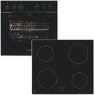 exquisit Elektro-Herd-Set EHE256-U-020 schwarz, Umluft f&uuml;r gleichm&auml;&szlig;ige W&auml;rme