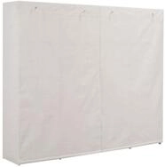 vidaXL Kleiderschrank Mehrzweckschrank Wei&szlig; 200 x 40 x 170 cm Stoff