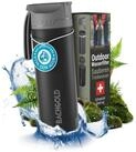 BACHGOLD Trinkflasche Profi Outdoor Wasserfilter Flasche mit 1500L Filterkapazit&auml;t,