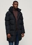 Superdry Steppjacke HOODED SPORTS PUFFER MID JKT Kunstfaser, relaxed fit