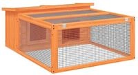 vidaXL Kleintierstall, Kaninchenstall Braun 117,5x97x47,5 cm Massivholz Kiefer