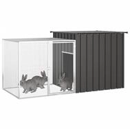 vidaXL Kleintierstall, Kaninchenk&auml;fig Anthrazit 200x91x100 cm Verzinkter Stahl