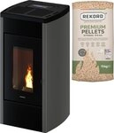 Freepoint Pelletofen Duke 14 raumluftunabh&auml;ngig, 15,5 kW, Zweifach kanalisierbare