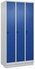 C+P Spind C+P Spind Classic PLUS, Sockel, 3 Abteile, 1950x900x500mm, 7035/5010 V