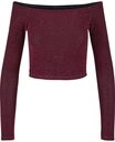 URBAN CLASSICS Longsleeve Urban Classics Damen Ladies Off Shoulder Glitter Longsleeve