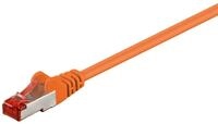 Goobay CAT 6 Patchkabel S/FTP (PiMF) Orange 0.5 m - LSZH halogenfrei Kupfer