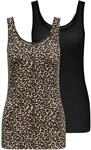 Tanktop ONLY "ONLLIVE &ndash; Tanktops im Doppelpack mit Stretchkomfort", Damen, Gr. XS,