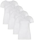 Bamboo basics Unterhemd Damen T-Shirt 4er Pack Viskose KATE (Packung, 4er Pack)