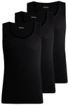 BOSS Tanktop 3P RibClassic BOSS ONE x David Beckham Ton in Ton Stickerei auf der BOSS Tanktop 3P RibClassic BOSS ONE x David Beckham Ton in Ton Stickerei auf der