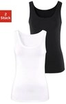 Vivance Tanktop aus luftiger Baumwoll-Qualit&auml;t (2er-Pack) sommerliche Tops