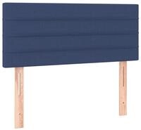 vidaXL Bett LED Kopfteil Blau 100x5x78/88 cm Stoff (1-tlg)