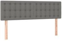 vidaXL Bett LED Kopfteil Dunkelgrau 144x5x78/88 cm Stoff (1-tlg)