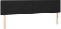 vidaXL Bett LED Kopfteil Schwarz 180x5x78/88 cm Kunstleder (1-tlg)