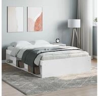 vidaXL Bett, Bettgestell Wei&szlig; 120x200 cm