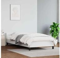 vidaXL Bettgestell vidaXL Bettgestell mit Kopfteil ohne Matratze Wei&szlig; 90x200 cm