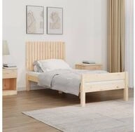 vidaXL Bett, Wand-Kopfteil 95,5x3x60 cm Massivholz Kiefer