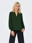 ONLY Blusenshirt ONLMETTE V-NECK LS SMOCK TOP NOOS WVN Kunstfaser, regular fit