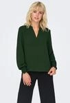 Blusenshirt ONLY "ONLMETTE V-NECK LS SMOCK TOP NOOS WVN", Damen, Gr. S, bunt (duffel