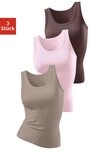 H.I.S Tanktop (3er-Pack) aus weicher Rippqualit&auml;t aus Baumwolle