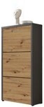BMG M&ouml;bel Schuhkipper Siena (Schuhschrank Schuhregal Schrank Garderobe, 3 Klappen),