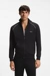 Sweatjacke BOSS "Mix&Match Jacket Z", Herren, Gr. M (50), schwarz, Sweatware,