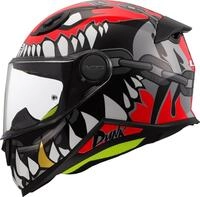 LS2 Motorradhelm LS2 FF812 Kid Punk Kinderhelm Grau / Rot S (1er Set)