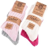 BRUBAKER Kuschelsocken warme dicke Alpaka Socken (Set, 4-Paar, mit Alpakawolle)